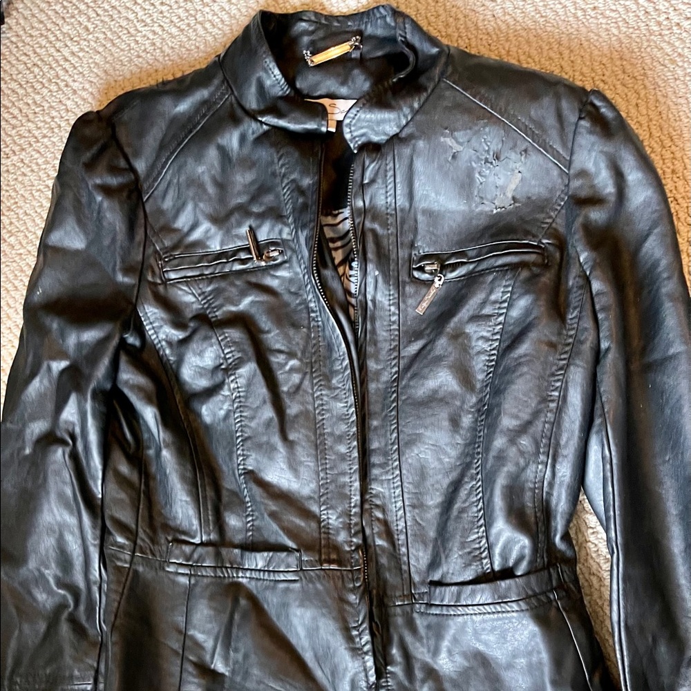 Faux leather jacket
